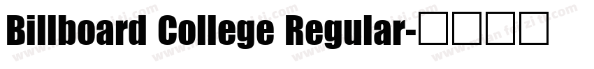 Billboard College Regular字体转换